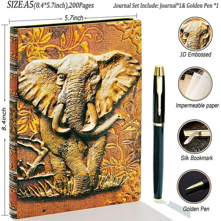 Vintage Embossed Leather Journal Writing Notebook Handmade Bronze Phoenix A5 Diary Notepad Sketchbook Travel to Write in,Gift for Women Men,DIY Gift for Valentines Birthday Anniversary Vintage Embossed Leather Journal Writing Notebook Handmade Bronze Phoenix A5 Diary Notepad Sketchbook Travel to Write in,Gift for Women Men,DIY Gift for Valentines Birthday Anniversary
